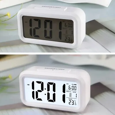 £8.99 • Buy Small Digital Clock LED Display Desk Table Temperature Time Alarm Home Decor UK
