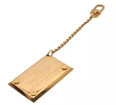 Authentic Louis Vuitton Inventeur Logo Key Chain Charm Mirror Gold LV 0208J • $58.87