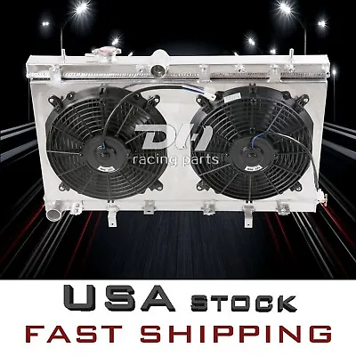 Aluminum Radiator+Shroud+Fan 12  For 02-07 Subaru Impreza Wrx STI GDB GDA MT • $155