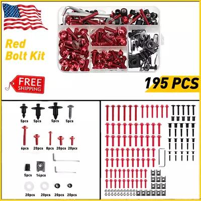 Bolt Kit Body Screws Motorcycle Red For Kawasaki Complete Fairing Replace Parts • $20.99