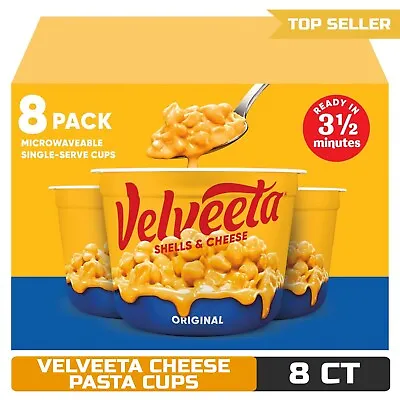 Velveeta Shells & Cheese Original Microwavable - 8 Ct Pack 2.39 Oz Cups • $15.20