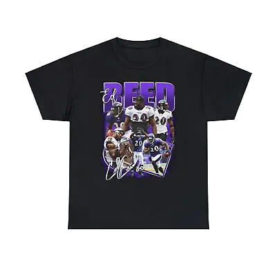 Ed Reed Baltimore Ravens Vintage Throwback Shirt Homage Retro Bootleg Oversize • $26.99