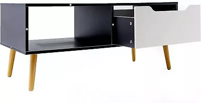 HEQS Martin Coffee Table Black Glossy Finish Timber Livingroom Furniture • $231.62