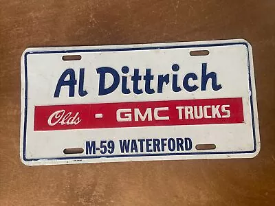 Al Dittrich Oldsmobile GMC Waterford Michigan License Plate Booster Aluminum • $19.99