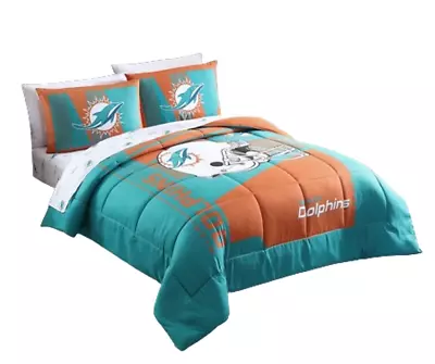 Miami Dolphins  NFL Queen Bed In A Bag Set-F2009034090 • $199.95