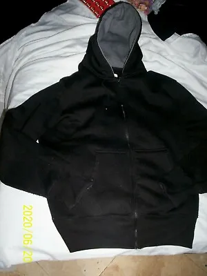 Men's Jacket  Ditch Plains Black Long Sleeve Hooded Zip-Up Size Large Polyester • $19.99