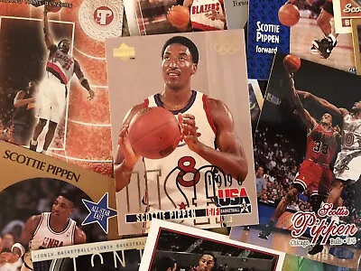 1990s & 2000s Scottie Pippen HOF Bulls Blazers Basketball Card Lot Of 32 NrMT/MT • $6.99