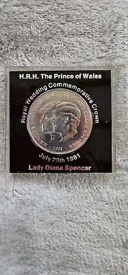 Genuine 1981 HRH The Prince Of Wales And Lady Diana Spencer Commemorative Coin. • £2500