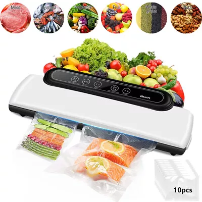 Vacuum Sealer Machine Food Preservation Storage Saver Automatic With 10 Seal Bag • $17.99