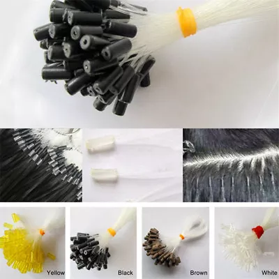 100pcs Micro Loop Rings Beads Link Tip For Human Hair Extensions Replacement • $15.83