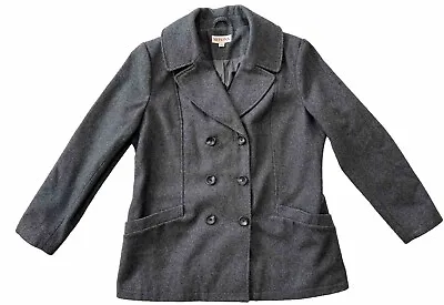 Merona Women’s Pea Coat Gray Wool Blend Jacket Size XXL • $24