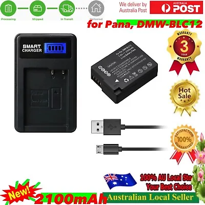 Battery + Charger For Panasonic Lumix DMC-FZ200 DMC-FZ300 K DMC-FZ330 DMC-FZ1000 • $46.98