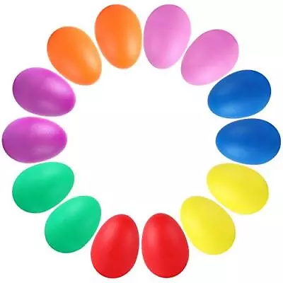 14 Pcs Plastic Egg Shakers Percussion Musical Egg Maracas 7 Colors Easter Eggs • $15.39