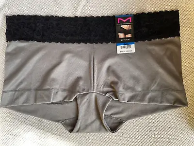 Maidenform Boyshort Underwear Panties XL/8 Silver Gray NWT • $7