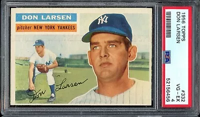 1956 Topps Baseball #332 Don Larsen PSA 4 • $55