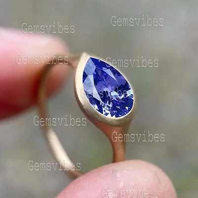 Simple Dainty Tanzanite Ring For Women Love Gift Solid 925 Sterling Silver Ring • £45.11