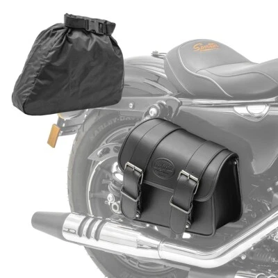 Sacoche Latérale Moto Pour Yamaha XV 535/250 Virago - Cuir Synthétique Hydrofuge - 40x29x16 Cm