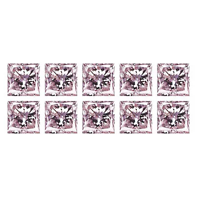 0.14 Ct I-2 [10 Pcs Lot] Terrific Square 1.4 MM Fancy Light Pink Pink Diamond • $103.99