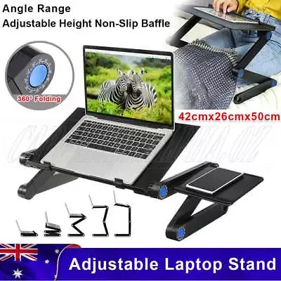 Portable Foldable Laptop Stand Desk Table Tray Adjustable Sofa Bed Mouse Pad New • $22.45