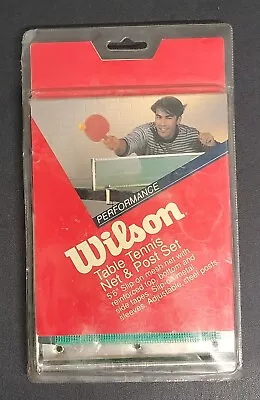 Vintage Wilson Table Tennis Net & Post Set NEW 5ft 6in Net Ping Pong Adjustable  • $17.99