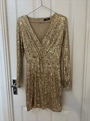 Quiz Gold Sequin Drees - Size 10 • £0.99