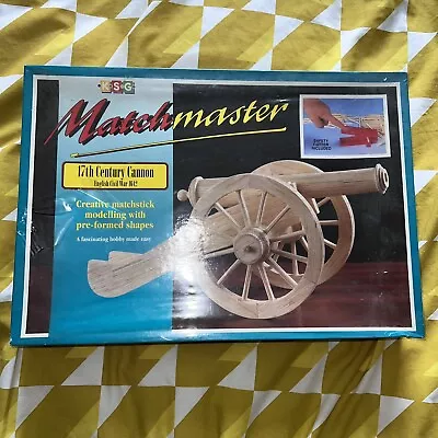 £19.99 • Buy Vintage Match Master Model Making Matchstick Kit 17th Century Cannon Unused