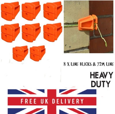 £18.95 • Buy 72m Builders Brick String Line 8 Brickies L Shaped Corner Blocks Brick Laying