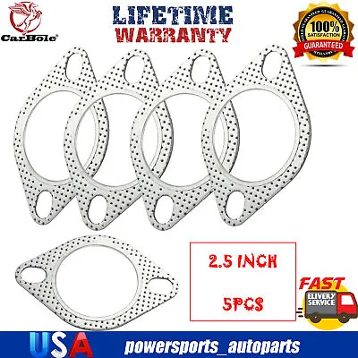 2.5  Steel 2 Bolt Flange Catback Manifold Exhaust Muffler Header Gasket-5PCS • $8.99