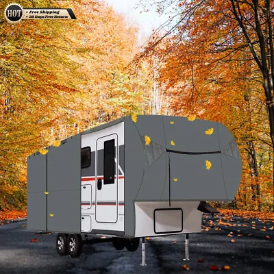 26'-41' FT With Zipper Waterproof 5TH Wheel RV Motorhome Camper Storage Cover • $160.23