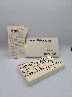 Vintage Set Of  Puremco No. 616 Standard Marblelike Dominoes Made In USA • $15