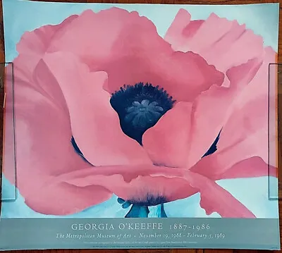 1989 Georgia O'Keefe Poppy MOMA Exhibition Poster Museum Of Art • $99
