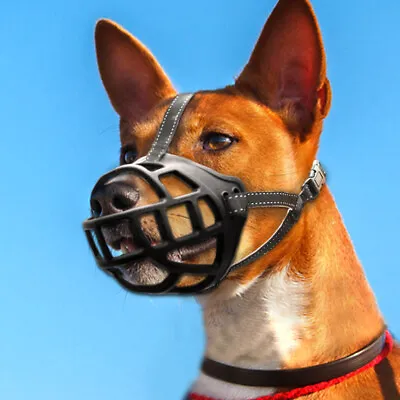 £20.39 • Buy Rubber Dog Muzzles For Barking Small Medium Large Pitbulls Boxer Black Size1-6