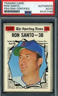 $48 • Buy Ron Santo PSA DNA Coa Autograph 1970 Topps Hand Signed