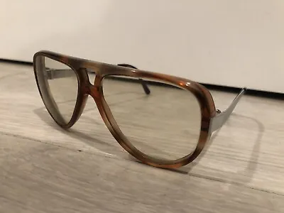 Vintage MG Brown Tortoise Shell 60's 70’s Eyeglasses Frames - Made In FRANCE • $44.99