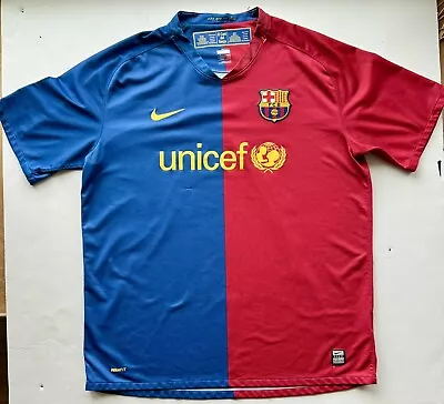 Fc Barcelona 2008/2009 Men's Soccer Football Shirt Jersey Size Xl • $49.99
