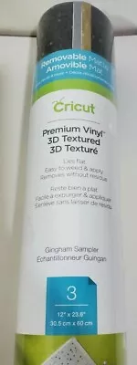 $5 • Buy Cricut Premium Vinyl NEW Gingham Sampler Removable 3D Textured 3 12x23.6