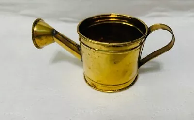 Vintage Solid Brass Mini Watering Can 2.5 X2.5 X5.25   BS-4308 NEW Made In India • $11