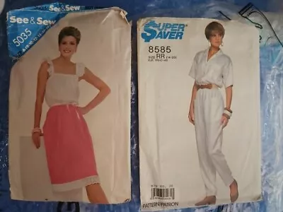 Vintage Lot Of 2. Sewing Patterns. 8585. 5035. Super Saver & See & Sew. • $6