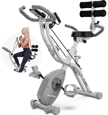 Indoor Gray Exercise Bike Stationary Cycling Bicycle Cardio Fitness Workout Bike • $155.99
