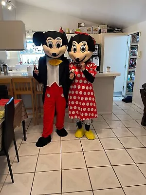 Adult Mickey & Minnie Mouse Mascot Costume Halloween Birthday Party Cosplay • $349.99