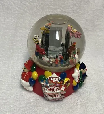 RARE Macy's Thanksgiving Day Parade 75th Anniversary Snow Globe Twin Towers Box • $79.95