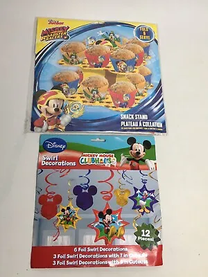 Disney Mickey Mouse Roadster Cupcake Snack Stand  Mickey Mouse Club Decorations • $16.99