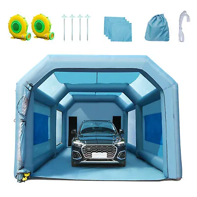 VEVOR Inflatable Spray Booth Car Paint Tent 33x20x13ft Filter System 2 Blowers • $1098.99