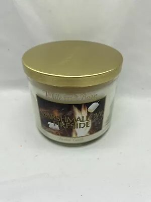 NEW Bath & Body Works White Barn 3 Wick Candle Marshmallow Fireside 14.5 Oz. • $48.31