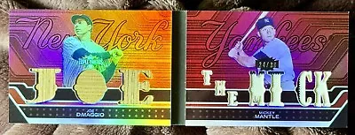 2008 Topps Triple Threads TTRDC-9 Booklet  /36  JOE DIMAGGIO  MICKEY MANTLE • $525