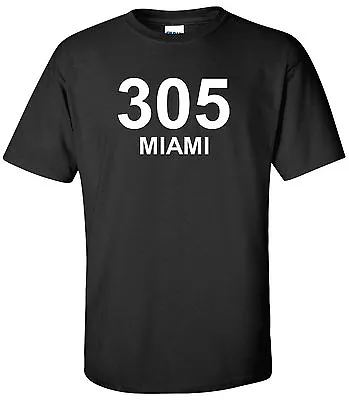 MIAMI 305 T-Shirt Area Code South Beach Southern Florida Pride Shirt Tee • $14.99