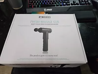 HoMedics Physio Deep Tissue Massage Gun Cordless - 3 Heads Muscle Tension Relief • £29.99