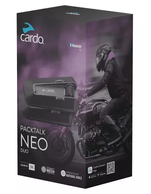 RUS Cardo PackTalk NEO Duo Double Kit Motorcycle Intercom • $491.99