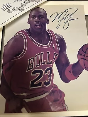 Michael Jordan Autographed Chicago Bulls Photo With Signed COA • $332.50