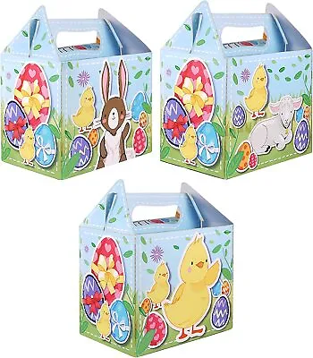Pack Of 12 24 36 Printed Easter Lunch Boxes Party Bag Cake Sweet Gift Egg Hunt • £4.99